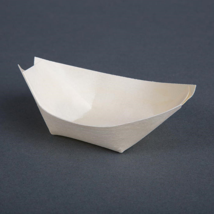 Fiesta Compostable Wooden Sushi Boats Small 80mm (100 Pack) Fiesta Compostable