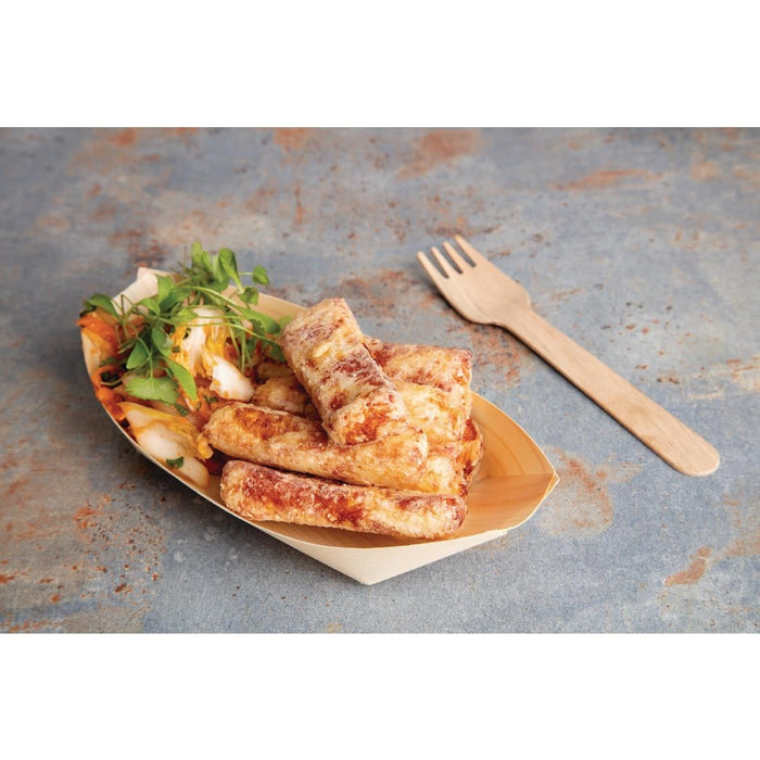Fiesta Compostable Disposable Wooden Forks (100 Pack) Fiesta Compostable