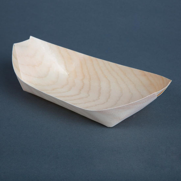Fiesta Compostable Wooden Sushi Boats Medium 190mm (100 Pack) Fiesta Compostable