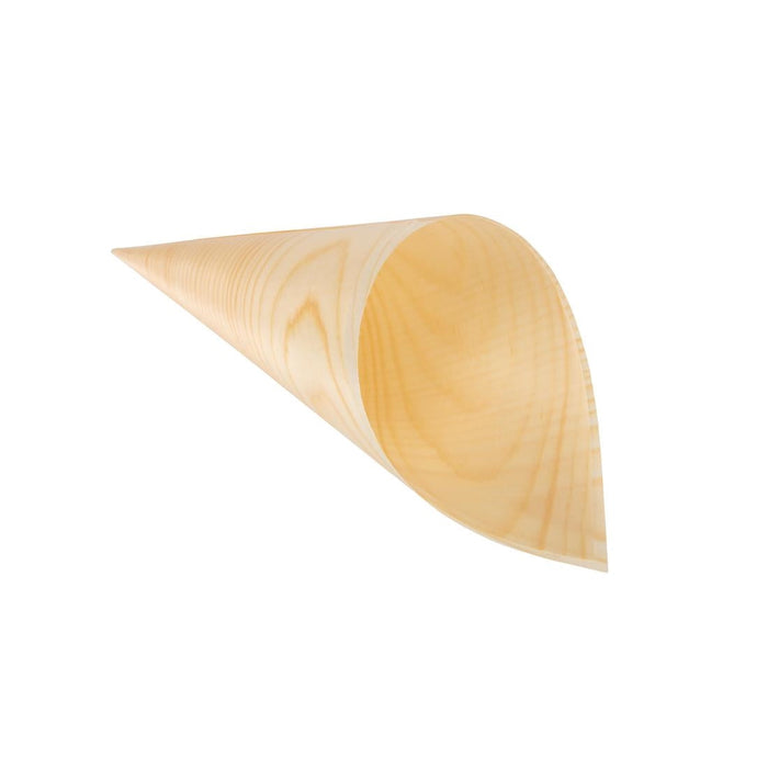 Fiesta Compostable Wooden Canape Cones 75mm (100 Pack) Fiesta Compostable