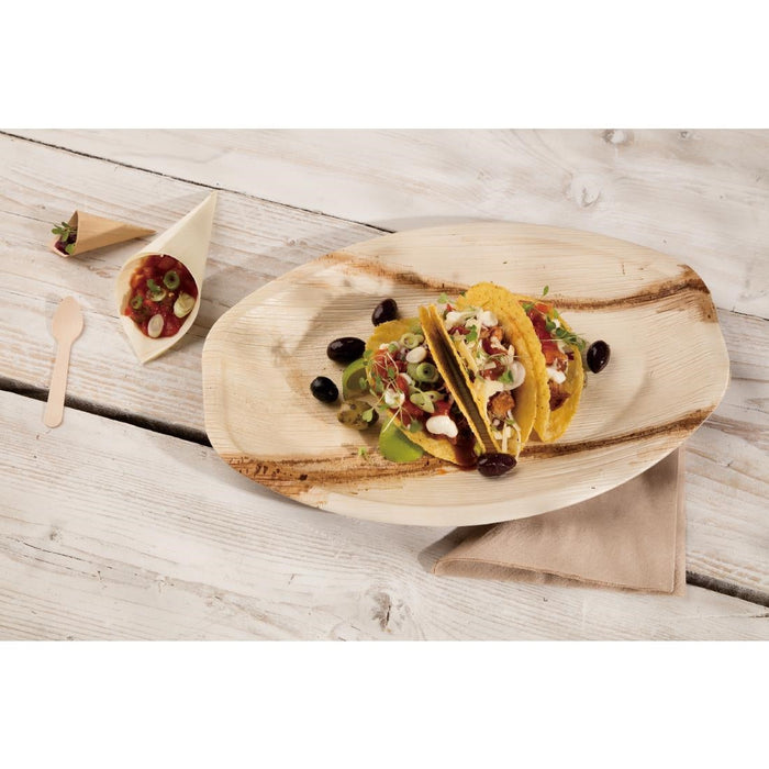 Fiesta Compostable Wooden Canape Cones 75mm (100 Pack) Fiesta Compostable
