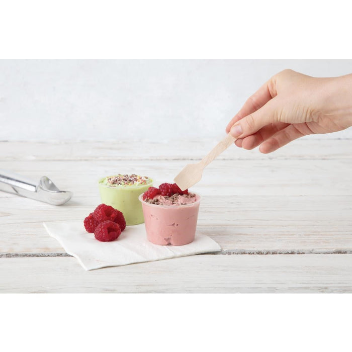 Fiesta Compostable Wooden Ice Cream Spoons (100 Pack) Fiesta Compostable