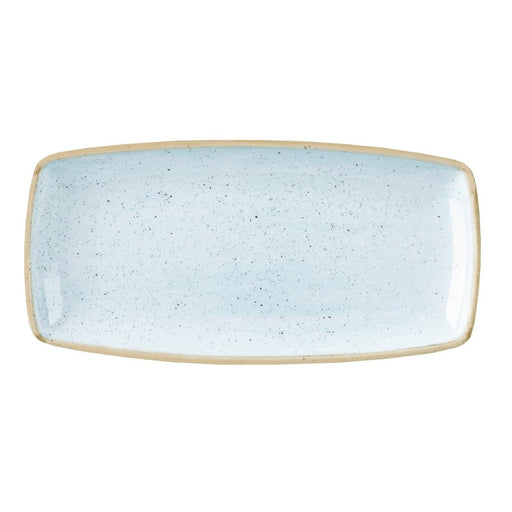 Churchill Stonecast Rectangular Plate Duck Egg Blue 250mm (12 Pack) Churchill