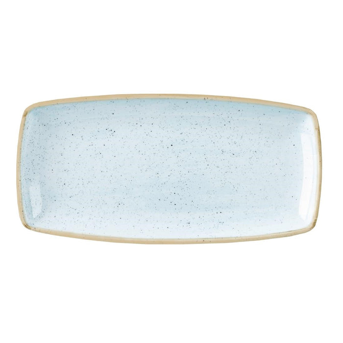 Churchill Stonecast Rectangular Plate Duck Egg Blue 250mm (12 Pack) Churchill
