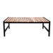 Bolero Steel and Acacia Low Coffee Table 1200x800mm Bolero