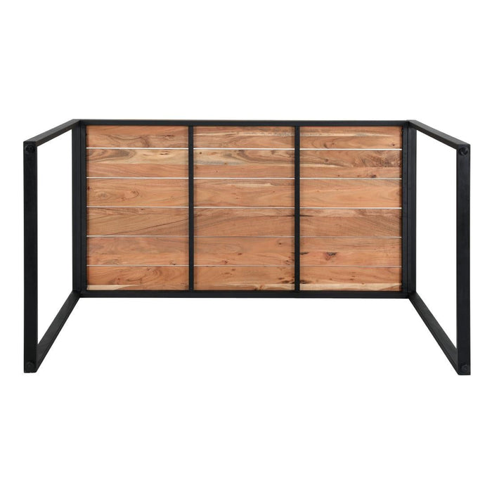 Bolero Steel and Acacia Industrial Bar Table 1800x900mm Bolero