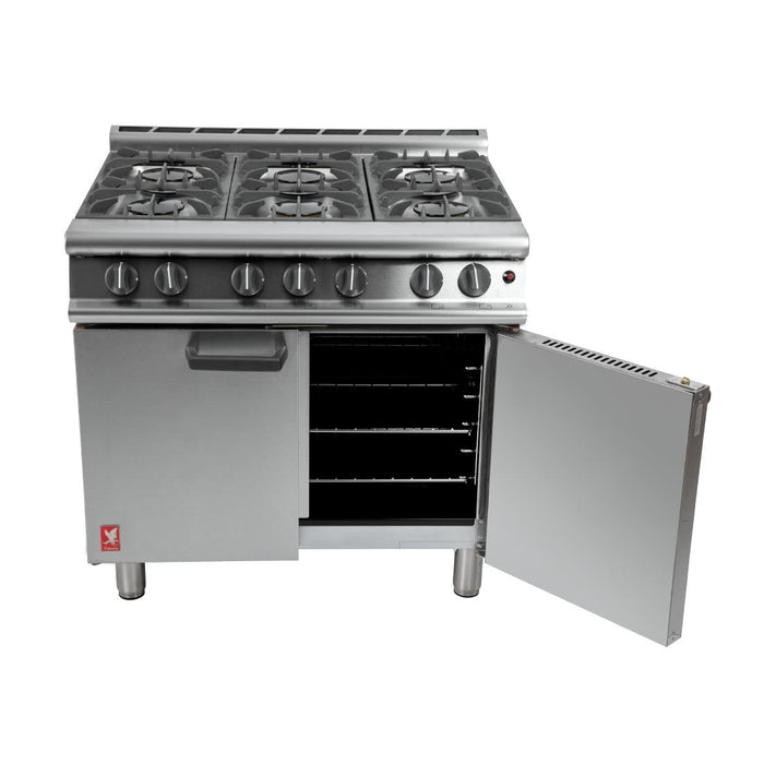 Falcon 6 Burner Dominator Plus Oven Range G3101 Natural Gas with Feet Falcon