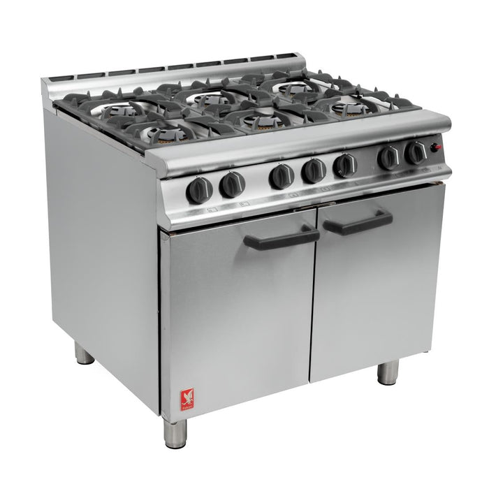 Falcon 6 Burner Dominator Plus Oven Range G3101 Propane Gas with Feet Falcon
