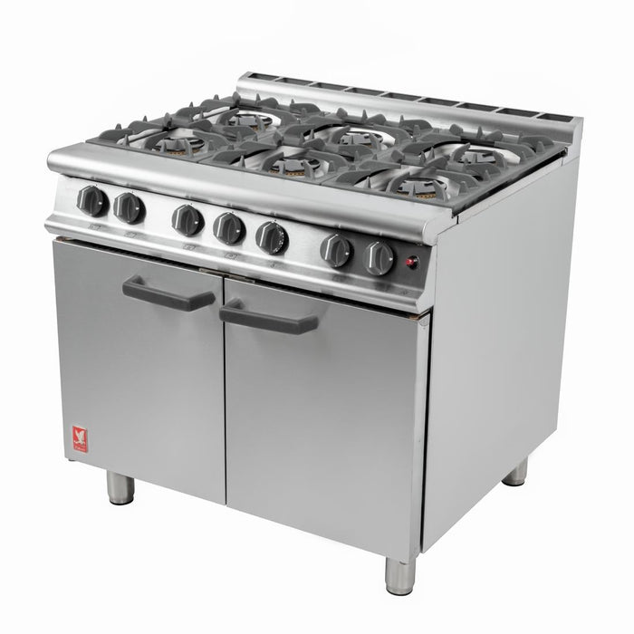 Falcon 6 Burner Dominator Plus Oven Range G3101 Propane Gas with Feet Falcon