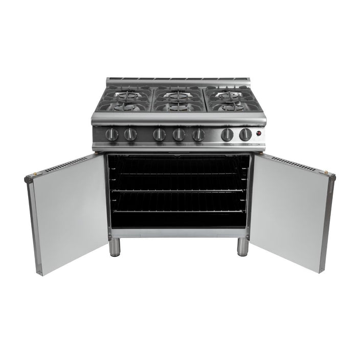 Falcon 6 Burner Dominator Plus Oven Range G3101 Propane Gas with Feet Falcon