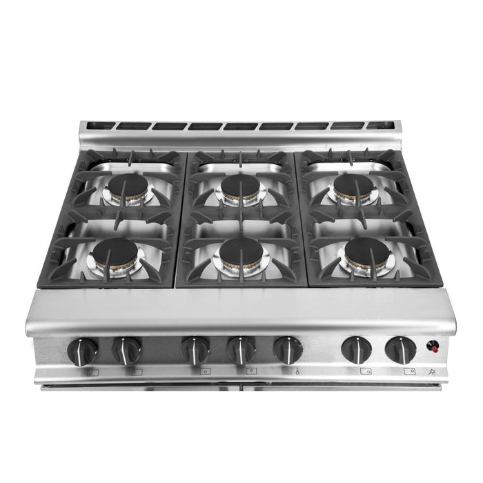 Falcon 6 Burner Dominator Plus Oven Range G3101 Propane Gas with Feet Falcon