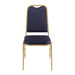 Bolero Square Back Banquet Chairs Blue & Gold (4 Pack) Bolero