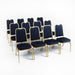 Bolero Square Back Banquet Chairs Blue & Gold (4 Pack) Bolero