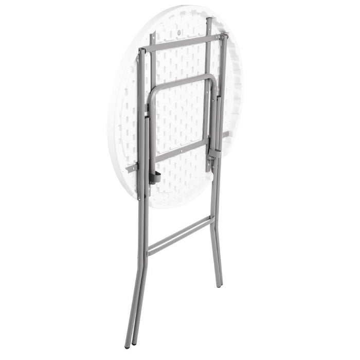 Bolero Round Poseur Folding Table White 800mm (Single) Bolero