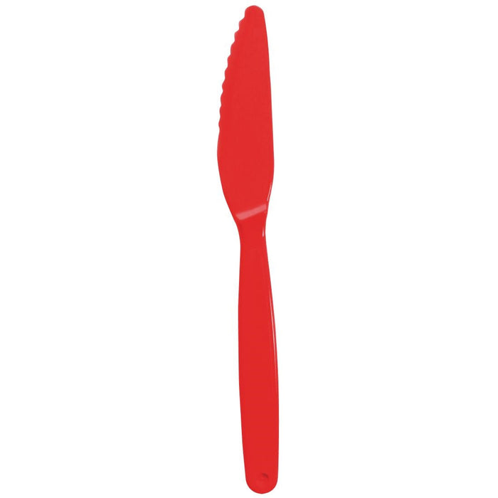 Olympia Kristallon Polypropylene Knives Red (12 Pack) Olympia
