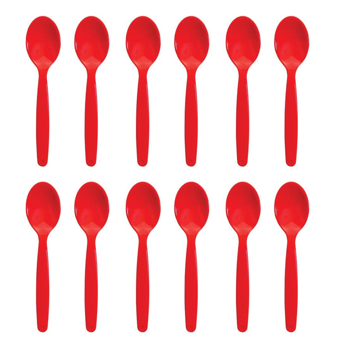 Olympia Kristallon Polypropylene Spoons Red (12 Pack) Olympia