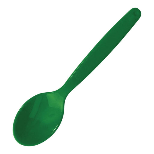 Olympia Kristallon lepel, 18 cm groen.