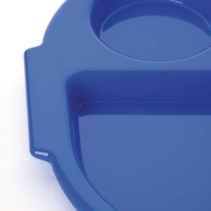 Olympia Kristallon Large Polypropylene Compartment Food Trays Blue 374mm Olympia