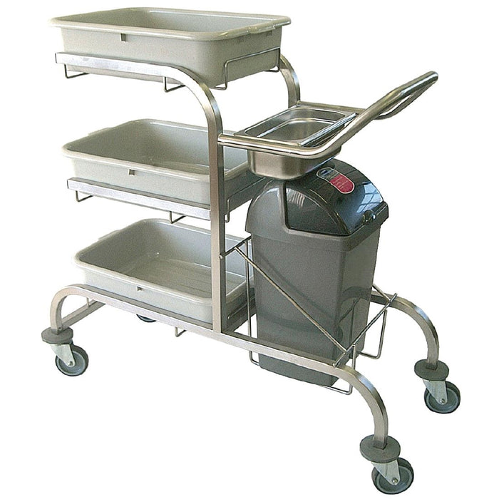 Material: Stainless steel. Size: 1037(H) x 1095(W) x 475(D)mm. Capacity: 120kg