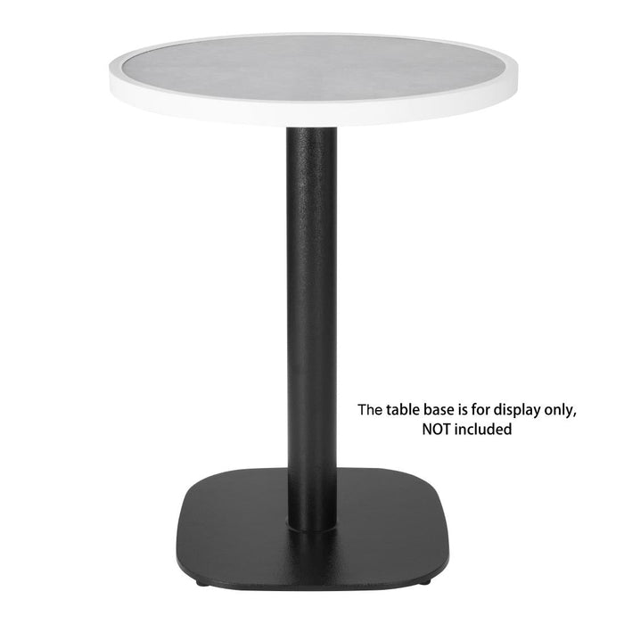 Bolero Fibre Glass Round Table Top Grey Stone Effect 580mm Bolero