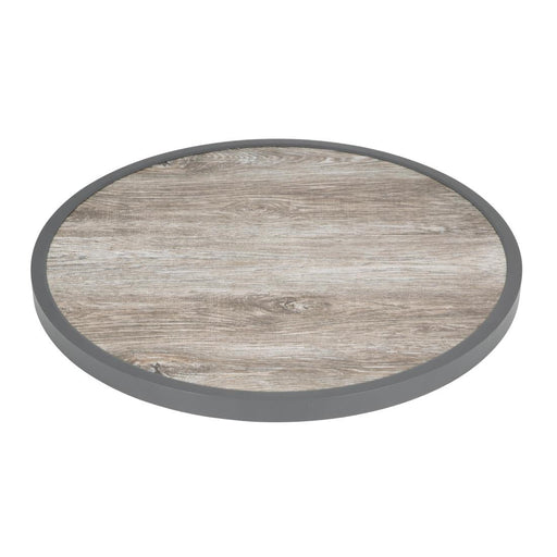 Bolero Fibre Glass Round Table Top Wood Effect 580mm Bolero