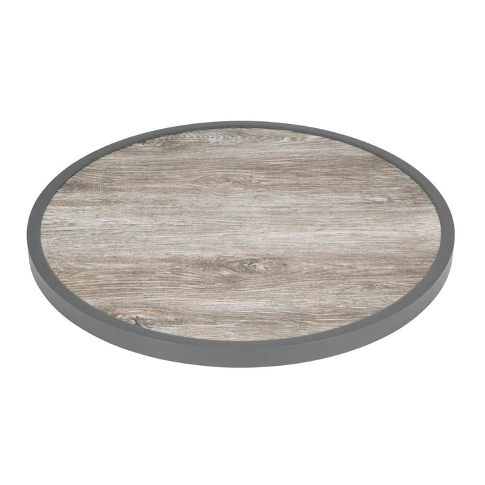 Bolero Fibre Glass Round Table Top Wood Effect 580mm Bolero