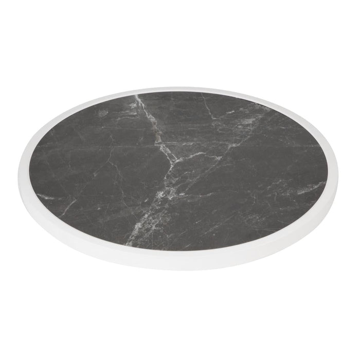Bolero Fibre Glass Round Table Top Dark Granite Effect 580mm Bolero