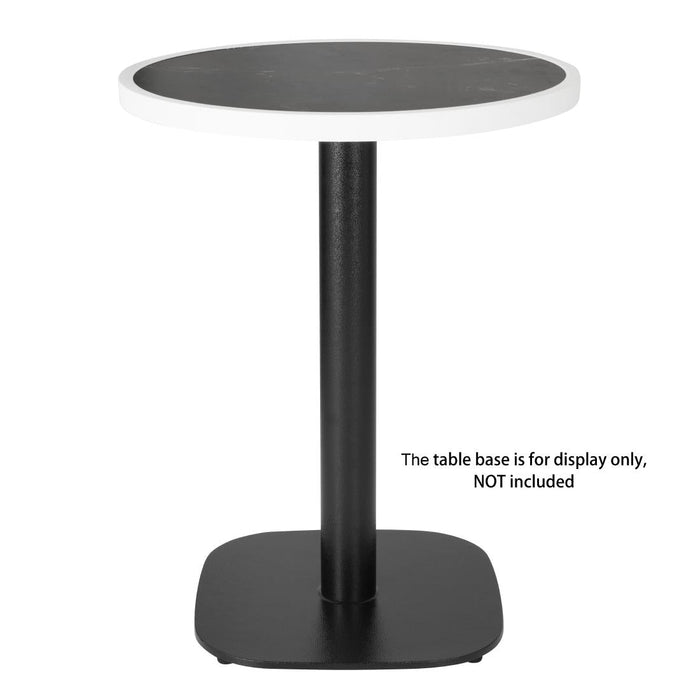 Bolero Fibre Glass Round Table Top Dark Granite Effect 580mm Bolero