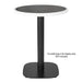 Bolero Fibre Glass Round Table Top Dark Granite Effect 580mm Bolero