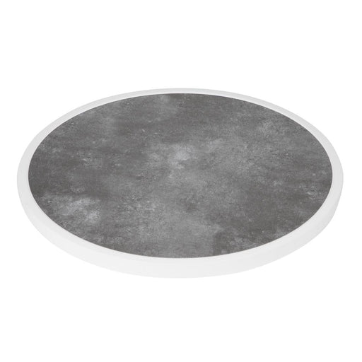 Bolero Fibre Glass Round Table Top Dark Stone Effect 580mm Bolero