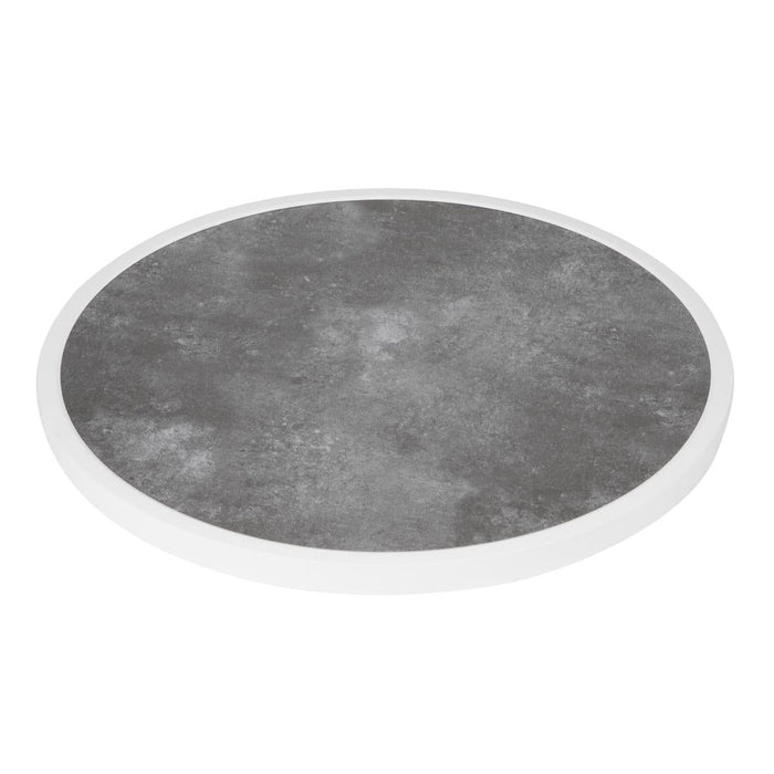 Bolero Fibre Glass Round Table Top Dark Stone Effect 580mm Bolero