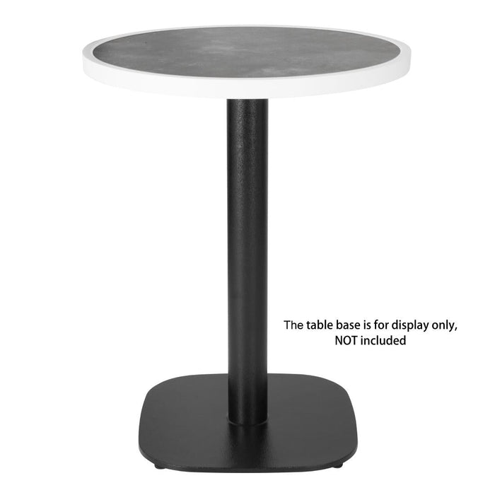Bolero Fibre Glass Round Table Top Dark Stone Effect 580mm Bolero