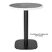 Bolero Fibre Glass Round Table Top Dark Stone Effect 580mm Bolero