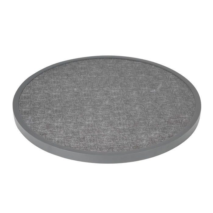 Bolero Fibre Glass Round Table Top Brushed Black 580mm Bolero