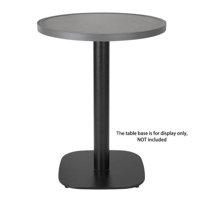 Bolero Fibre Glass Round Table Top Brushed Black 580mm Bolero