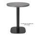 Bolero Fibre Glass Round Table Top Brushed Black 580mm Bolero