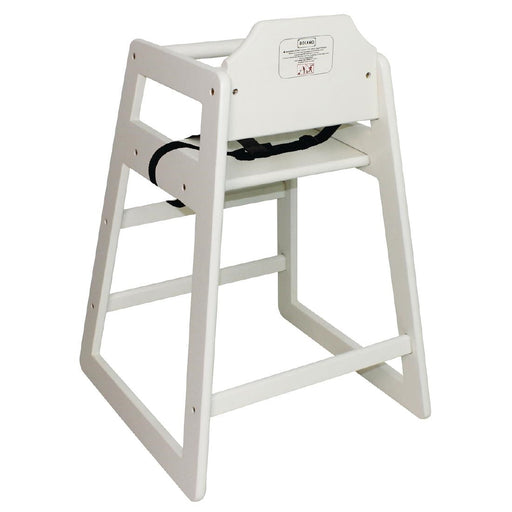 Bolero Wooden High Chair Antique White Finish Bolero