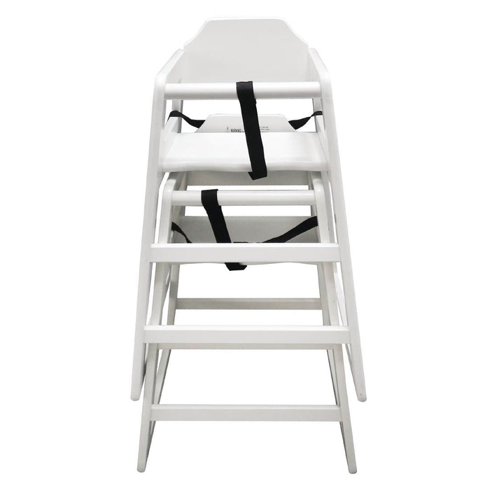 Bolero Wooden High Chair Antique White Finish Bolero