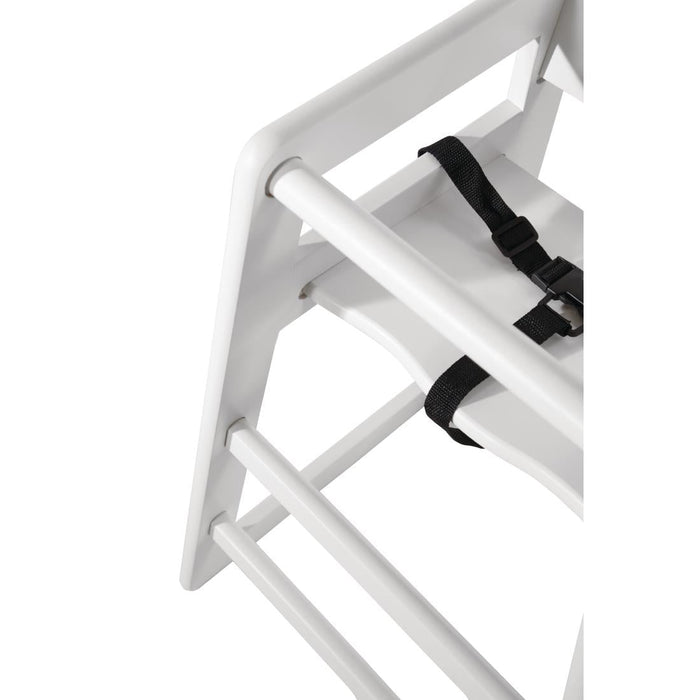 Bolero Wooden High Chair Antique White Finish Bolero