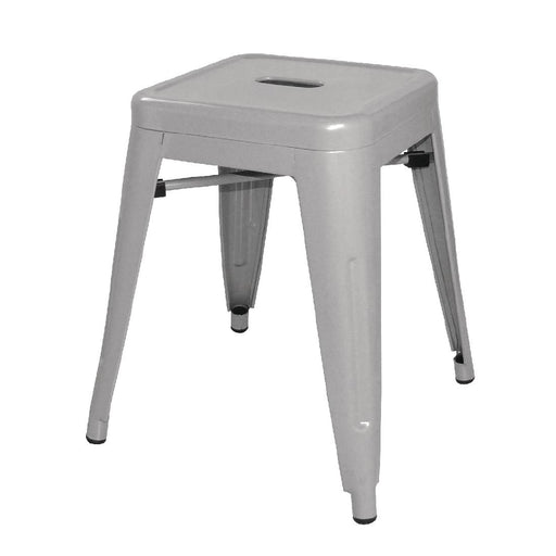 Galvanised Steel. Seat Height: 460mm. Stackable.