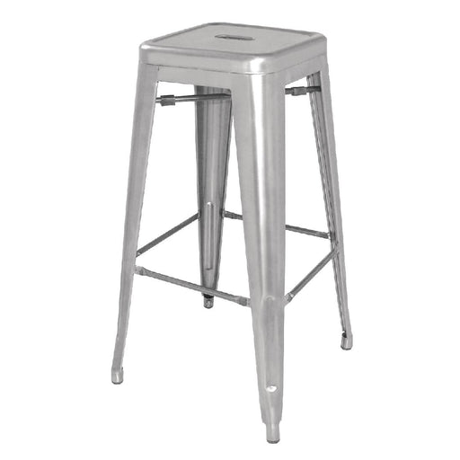 Galvanised Steel. Seat Height: 770mm. Stackable.