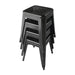 Bolero Bistro Steel Low Stool Black (4 Pack) Bolero