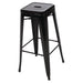 Bolero Bistro Steel High Stool Black (4 Pack) Bolero
