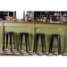 Bolero Bistro Steel High Stool Black (4 Pack) Bolero