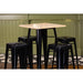 Bolero Bistro Bar Table with Wooden Top Black Bolero