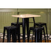 Bolero Bistro Steel High Stool Black (4 Pack) Bolero