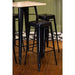Bolero Bistro Bar Table with Wooden Top Black Bolero
