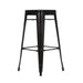 Bolero Bistro Steel High Stool Black (4 Pack) Bolero