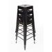 Bolero Bistro Steel High Stool Black (4 Pack) Bolero