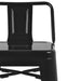 Bolero Bistro Steel High Stool with Backrest Black (4 Pack) Bolero